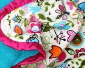 Yellow Sunny Happy Skies ALL MINKY Blanket with Satin Ruffle Trim