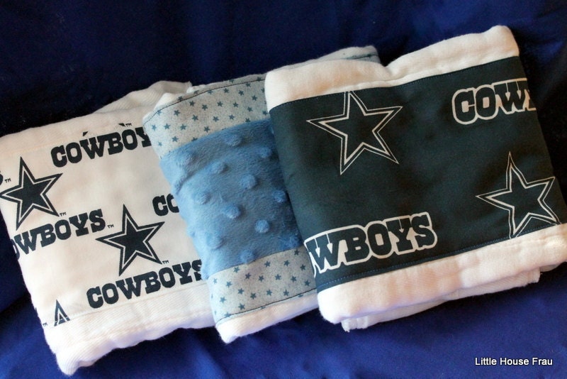Dallas Cowboys Burp Rag 3-pack Cloth Diaper Set