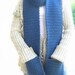 Custom Unisex Scarf,  Chunky Crochet with pocket, Long Teal Blue, Suede Cord Accent