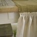 FARMHOUSE CHIC (LARGE) -- burlap table runner with cream muslin ruffle--extra long