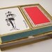 vintage tiffany & co. playing cards game black jack poker blue aqua golden trim