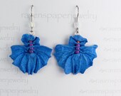 Sapphire Curtsy II Earrings of Premium Abaca Fiber