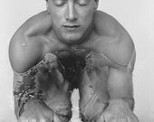 Male Swimmer Fine Art Silver Print