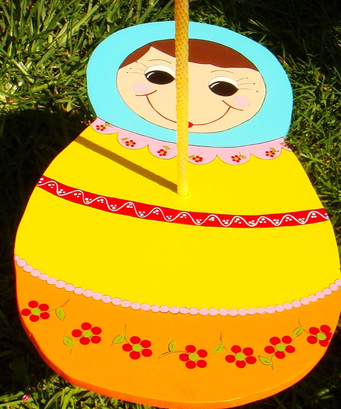 Hand Painted Swing Tree Swing Summer Swing Matryoshka Swing