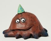 birthday miniature SHY AT PARTIES squid sculpture