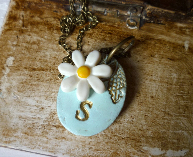 Daisy Necklace with Custom Letter