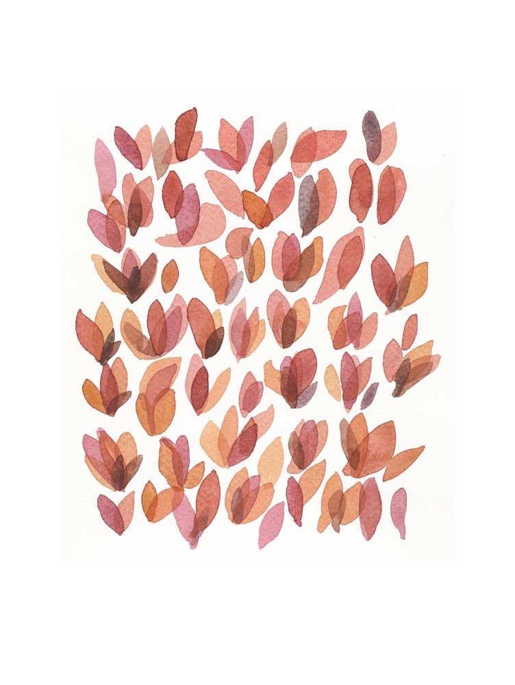 Original painting roses are red original watercolor Abstract Painting - tangerine tango coral petals love Mother's day oht