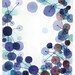 Watercolor painting Constellation original watercolr painting modern art blue dots winter blues