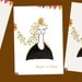 Happy Birthday Blank Notecard princess - celebration - copper gold orange card girl