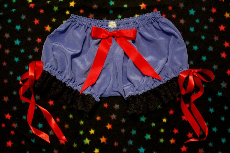 Custom Silk Bloomers: Choose color of fabric, lace & ribbon.