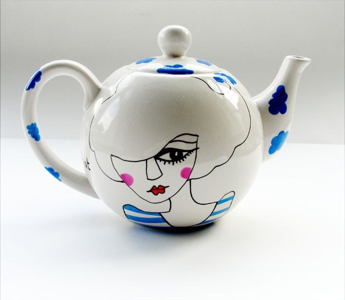 GERSHWIN - Vintage handpainted Teapot