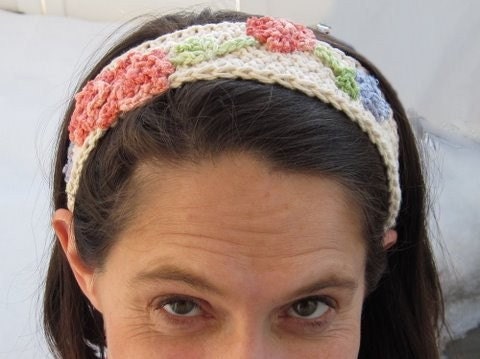 flower garden hand-crocheted headband