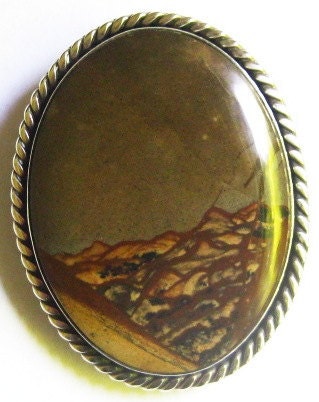 Reduced    Vintage Large Navajo Ray Bennett Silver and Stone Bolo