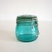 Turquoise Glass Jar