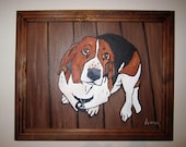 ELEANOR original oil painting of basset hound 20" x 16"