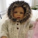 Baby knitting pattern, with pictures, plain or cable front, baby coat, trimmed baby hoodie, cable sweater, 0-2 yrs. FREE bootee pattern
