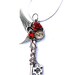 Winter Wings Rose Key Necklace