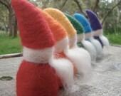 Set of Felted Rainbow Gnomes