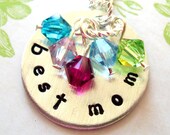Mom Necklace, Personalized Jewelry, Best Mom Necklace, Hand Stamped Jewelry, Jewelry for Mom