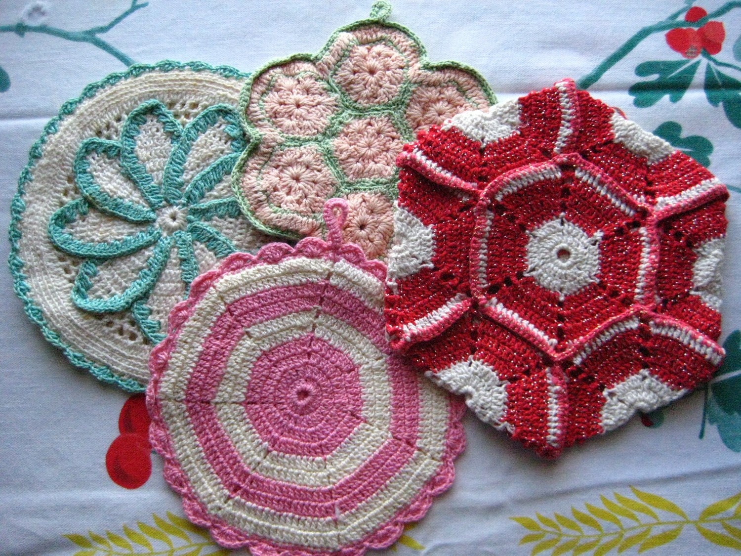 Crocheted Hot Pad/Pot holder Set of 4