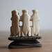 Vintage Carved Bone Figurine - 'Three Wise Monkeys'