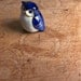 Blue and White Porcelain Owl Figure