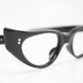 black cat eye glasses NOS vintage cat eye frames