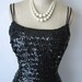 50's Sequin Wiggle Dress // Vintage 1950's Hourglass Marilyn Monroe Cocktail Party Wiggle Dress S