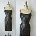 50's Sequin Wiggle Dress // Vintage 1950's Hourglass Marilyn Monroe Cocktail Party Wiggle Dress S
