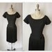 60's Fringe Dress // Vintage 1960's Black Fringe Cocktail Party Wiggle Dress S