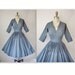 1950's Taffeta Dress // New Look Full Circle Cocktail Party Dress XS