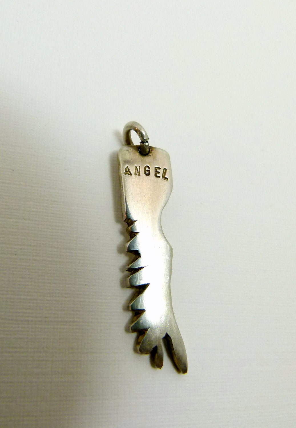 Sterling Silver Angel Wing - Art Jewelry Pendant - Sterling Silver - 69