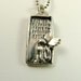 Angel Sean Is A Strong Soul - Repurposed Sterling Silver And PMC - Art Jewelry Pendant - 687