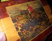 Sale, Sale Price is 19.00, Vintage Wooden Box, Antique Decoupage Wood Box