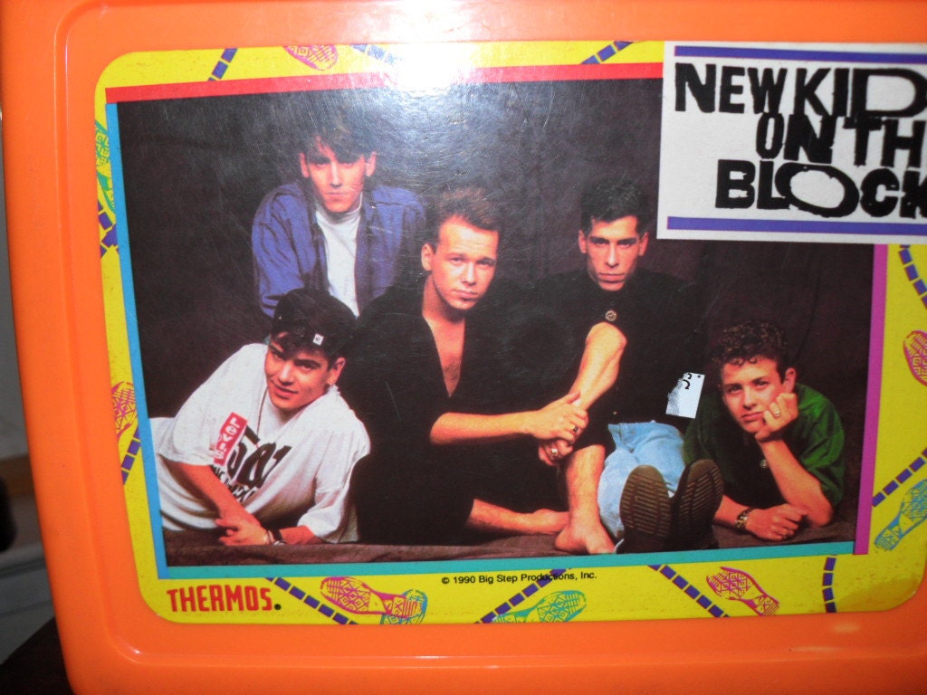 Vintage Lunch Box, New Kids on the Block Lunch Pail, Thermos Brand without Thermos