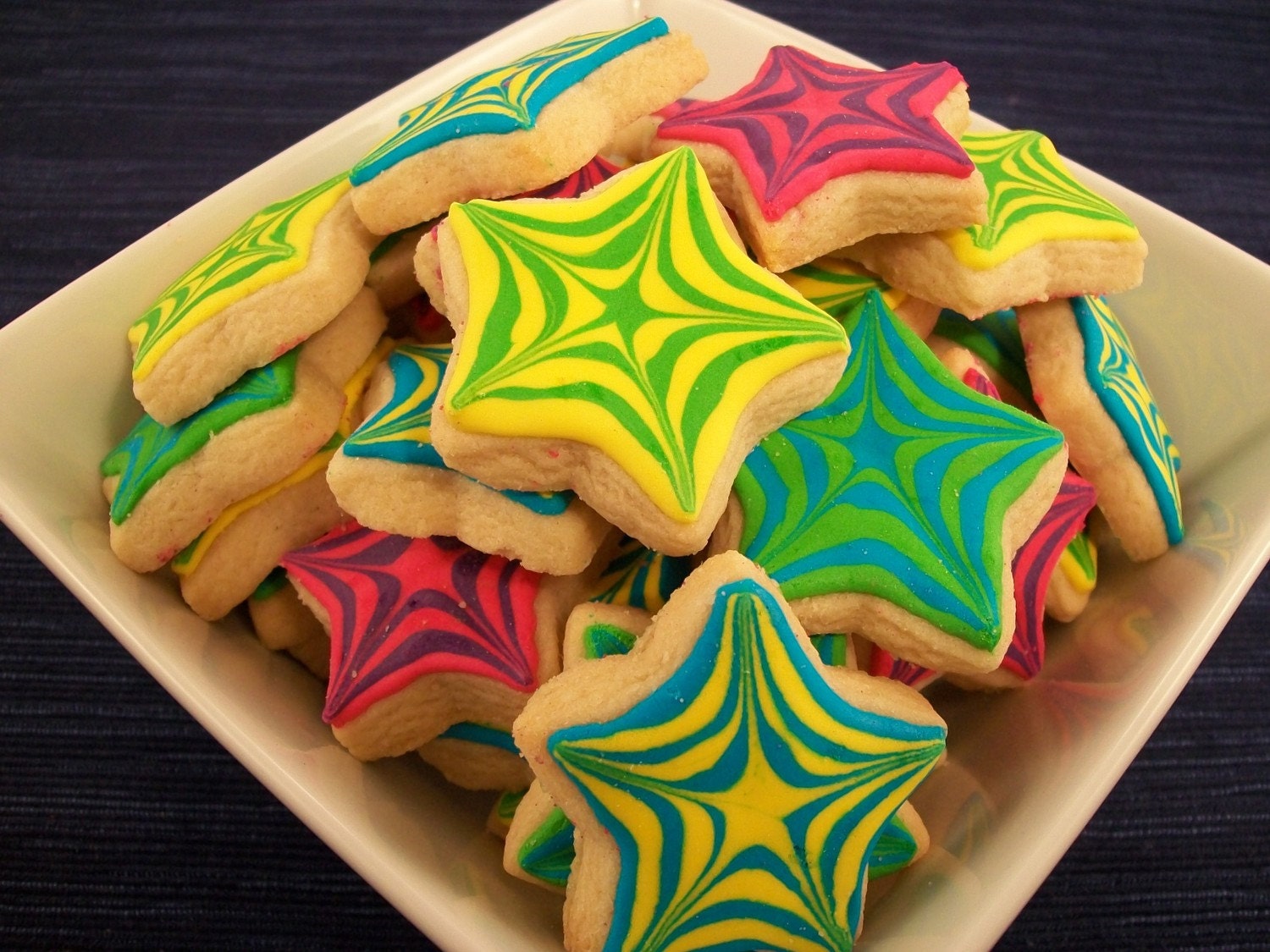 Psychedelic Star Sugar Cookies, 3 Dozen