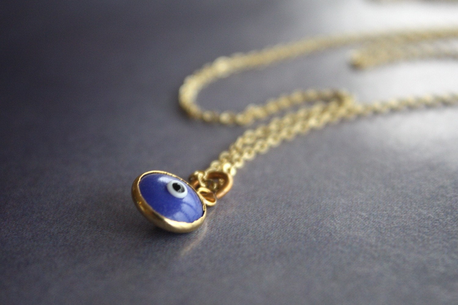 Gold Evil Eye Necklace