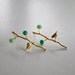 Golden Bird in a Tree Earrings