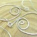 Silver Hoop Earrings Wire Wrap Earrings Spiral Earrings Hammered Earrings Wire Wrapped Jewelry Holiday Accessories Jewelry Gifts Under 20