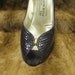Vintage Purple Snakeskin Peeptoe High Heels Italy Designer Shoes by Bruno Magli