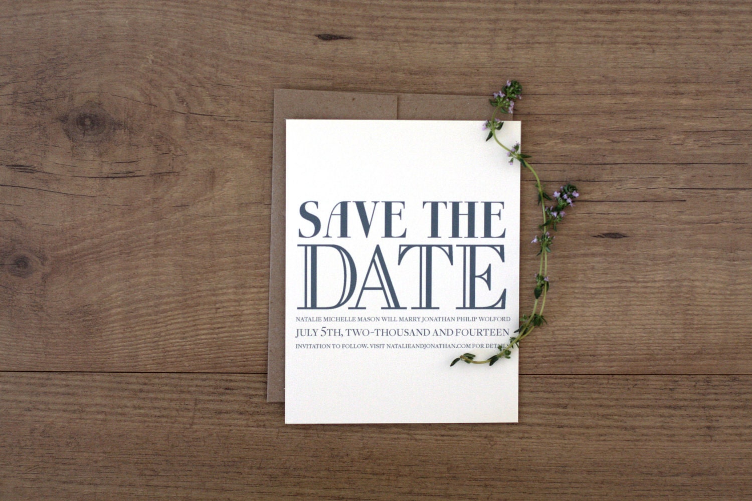 Printable / Vintage Modern Wedding Save the Date  / (DIY)