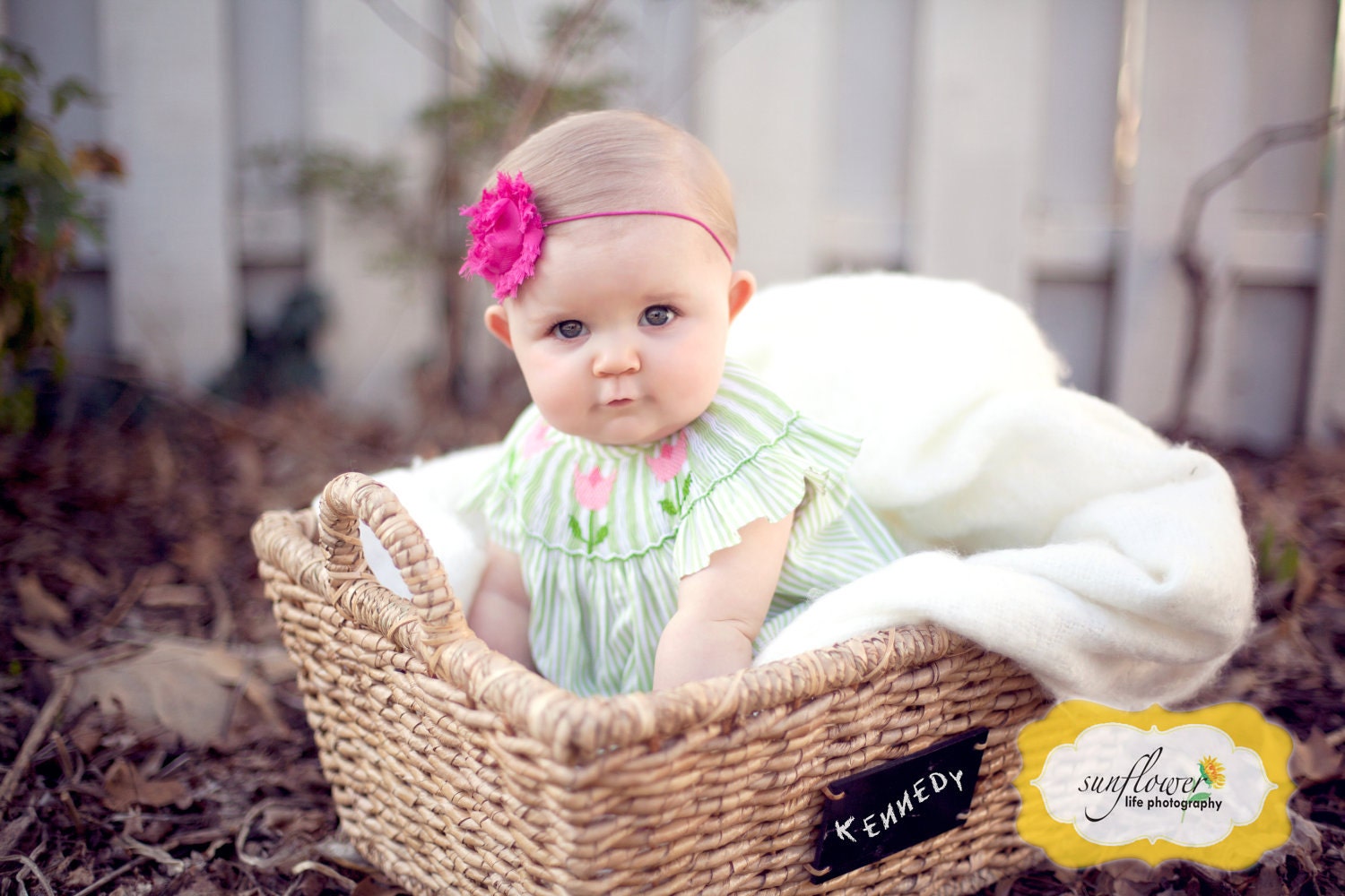 Shabby Chic Headband-Baby Girl Headband-Newborn Headband-Infant Headband-Baby Headband-Rosette Headband-Photo Prop-Toddler Headband
