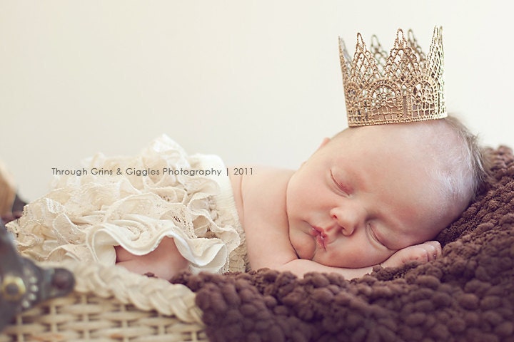 Newborn Crown-Baby Crown-Photography Prop-Baby Shower Gift-Infant Crown-Gold Crown-Silver Crown-Photo Prop-Handmade Crown-Tiara