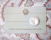 Small White Flower on Skinny Headband - Baby Headband to Adult Headband