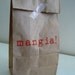 Mangia / Set of 10 Stamped Brown Paper Lunch Sacks