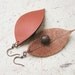 FREE WORLDWIDE SHIPPING - Copper Leaves Clay Earrings