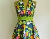 Womens Apron Sexy Marilyn Full Apron Fruit Print