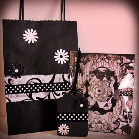 Vampire Gift Set Greeting card Bag Hang Tag by Vampiregothchick Goth Dark Romantic