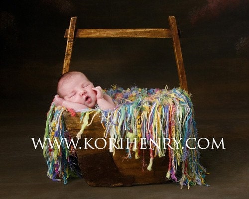 Newborn Ready to Ship Fringe Baby Blanket Photo Prop Fringie, 'Playtime' or PICK YOUR COLORS