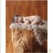 Shaggy, Thick Fur Baby Photo Prop Texture Mini Blanket 'Pecan' PuffPelt Rug (Hand Knit Faux Sheepskin) in Maple Brown Sugar Neutrals